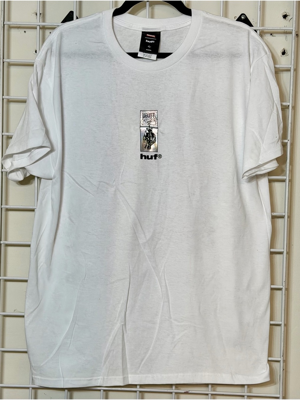 HUF x Spider-Man Arachknight White T-Shirt Size Large New w/o Tag Marvel
